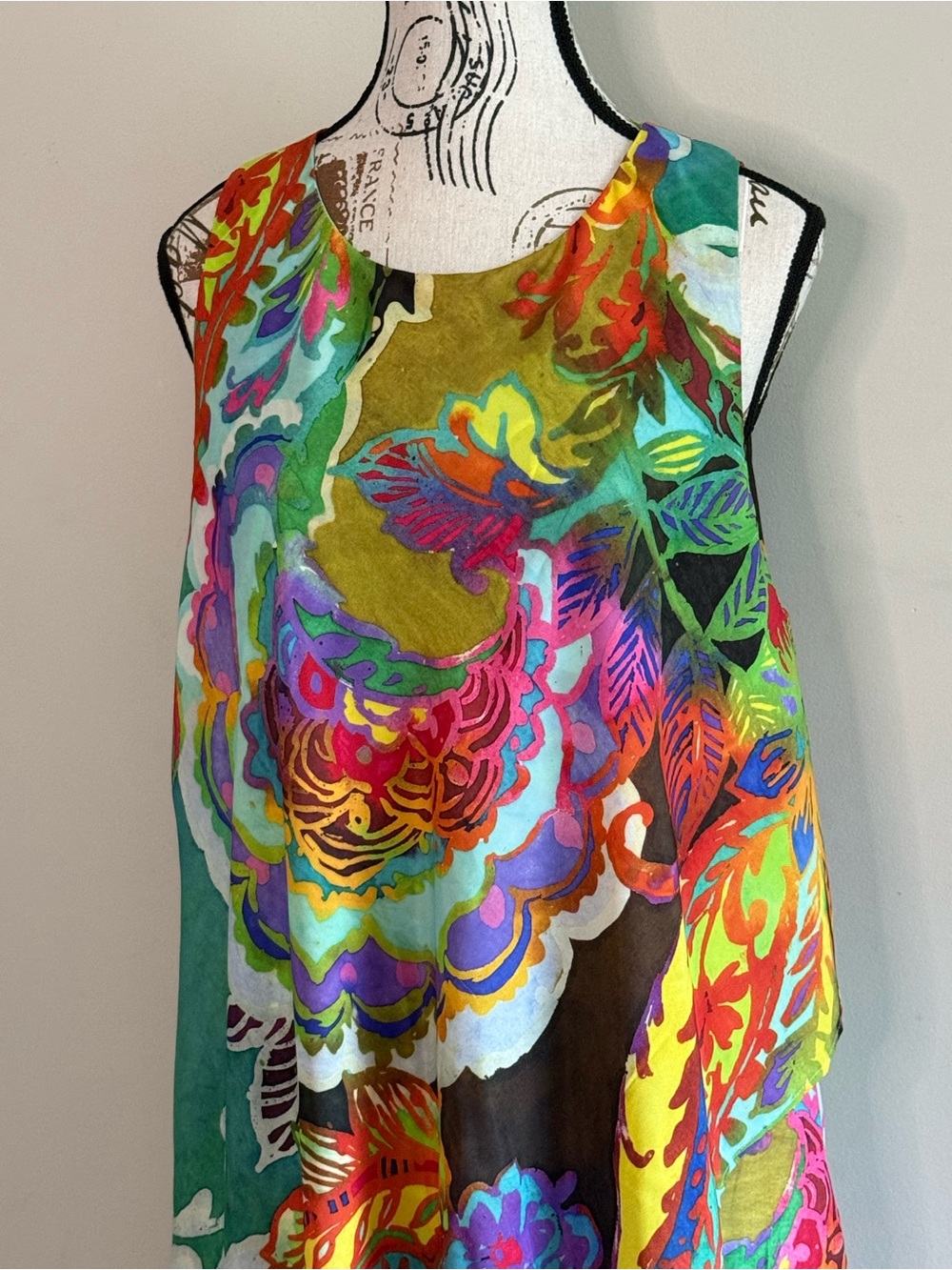 NWT - Ralph Lauren Multicolor Floral Print Sleeveless Shift Dress - Size 14 - Picture 3 of 8